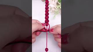 Simple shamballa bracelet with beads in 1 color [upl. by Autumn]