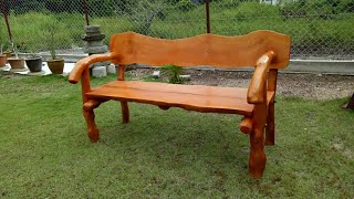 Log bench making  DIY woodworking build [upl. by Upton]