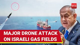 Iranian Militia From Iraq Fires At Israeli Gas Fields Drones Fly Over Mediterranean  Watch [upl. by Anet]