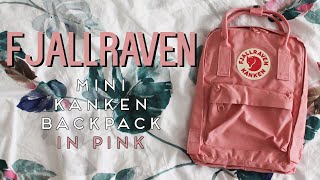 Pink Fjallraven Mini Kanken Backpack Unboxing [upl. by Atrim]