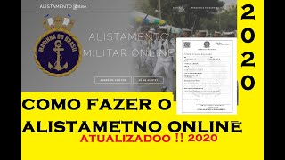 COMO FAZER O ALISTAMENTO ONLINE 2020 [upl. by Atiluap]