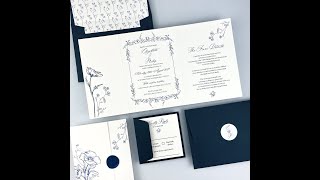 Elizabeth Gatefold Wedding and Evening Invitation DIY Tutorial [upl. by Cato810]