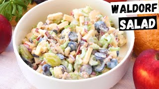 Waldorf Salad Recipe The Classic American Waldorf Salad 🇺🇸 [upl. by Ecyob]