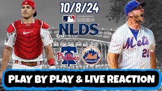 New York Mets vs Philadelphia Phillies Live Reaction  NLDS  GAME 3  10824  Mets vs Phillies [upl. by Brottman990]