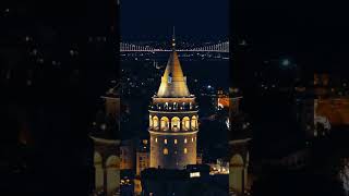 Galata Tower 🌉 istanbul galatatower galatakulesi night nightlife city [upl. by Caldeira]