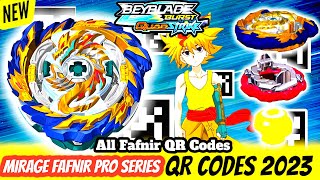 QUADSTRIKE PROSERIES NEW QR CODES  MIRAGE FAFNIR PRO SERIES QR CODE BEYBLADE BURST QUAD STRIKE APP [upl. by Ateiram298]