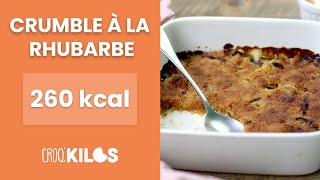 Crumble à la rhubarbe  CroqKilos [upl. by Larry]