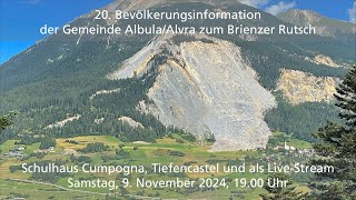 20 Bevölkerungsinformation der Gemeinde AlbulaAlvra zum Brienzer Rutsch [upl. by Yttocs]