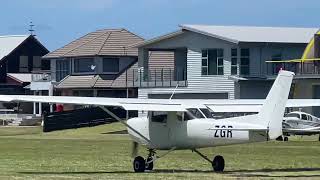 Cessna 152 departing Pauanui Airfield NZUN [upl. by Ardis602]