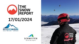 Snow Camps Europe Snow Report 17th January 2024 Kaprun Zell am See with Andy Rose [upl. by Blaine]