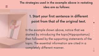 ENG5Q3W3Restating Sentences and Summarizing Information from Various Text Types [upl. by Ephram]