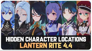 All Hidden Character Locations  Lantern Rite 44 Bonus Dialogues  Genshin Impact [upl. by Emolas948]