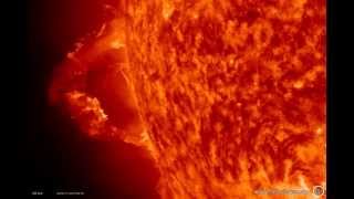 Solar flare  Strong and beautiful eruption on new active region November 16th 2012  Video Vax [upl. by Yevi]