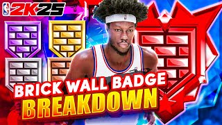 Brick Wall Badge Breakdown What tier do you need this badge on your Center Build in NBA 2K25 [upl. by Enisamoht]