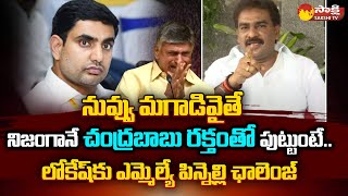 Macherla MLA Pinnelli Ramakrishna Reddy Challenge to Nara Lokesh  Chandrababu Naidu SakshiTV [upl. by Deck144]