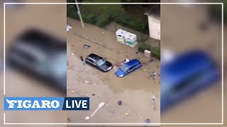 🔴Les rues de MARSEILLE inondées après de pluies diluviennes [upl. by Rezzani]