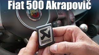 Fiat 500 Abarth Akrapovic vs standard exhaust sound [upl. by Areht]