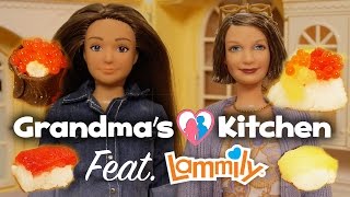 POPIN COOKIN SUSHI  Grandmas Kitchen feat Lammily doll [upl. by Aerdnas]