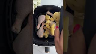 This Air Fryer Garlic Parmesan Chicken and Potatoes is quick and easy airfryer fooddolls [upl. by Angela]