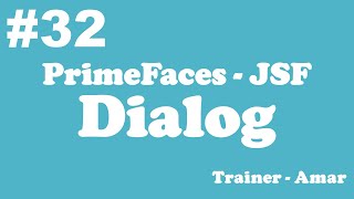 PrimeFaces  JSF Tutorial  Dialog in PrimeFaces using Netbeans IDE  Part32 [upl. by Aliber]