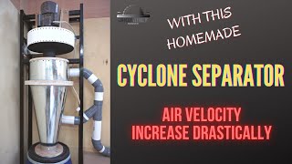 HOMEMADE CYCLONE SEPARATOR  DUST COLLECTOR SYSTEM [upl. by Peters]