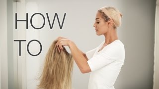 How to Put on a Wig  Its easy watch video [upl. by Publia72]