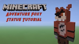 Minecraft Tutorial Adventure Foxy FNAF World Statue [upl. by Jaquiss75]