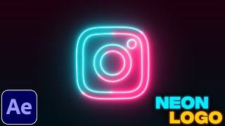 Neon Logo Animation Tutorial in After Effects  Free Plugin [upl. by Zelazny]