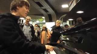 Awesome Piano Improvisation in Train Station Brussels [upl. by Nyrehtac]