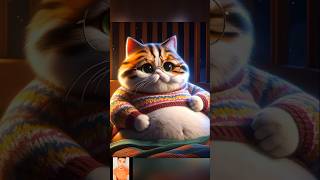 Cat Enjoy Meat Party amel shorts ai catvideos [upl. by Lancelle]