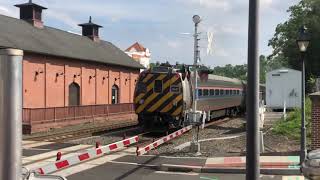 Two Amtrak Hartford Line trains Windsor station [upl. by Tekcirk]