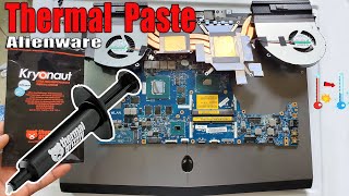 Repasting CPU amp GPU Alienware 17 R4 Dell Gaming Laptop [upl. by Norak]