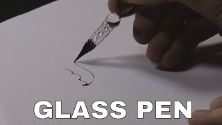 ° Glass Dip Pen Drawing °  amp grinding my own ink [upl. by Eenhpad]