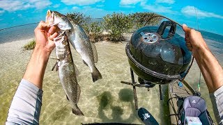 Trout Catch and Cook on Micro Private island [upl. by Kareem]