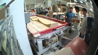 Fabricating single curved Corian Strips at the Cutting Edge facilities in London UK part 5 [upl. by Yraeht]