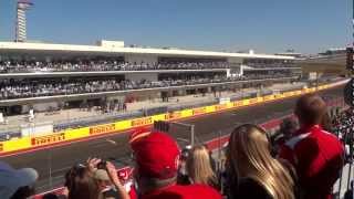 Start of Formula 1  Grandstand  Austin Texas  COTA  November 18 2012 [upl. by Nagard]