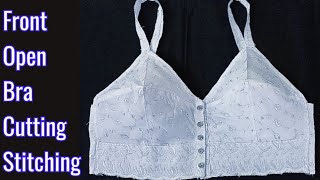 आगे बटन वाली cotton bra कैसे बनाएं।Bra cutting and stitching in hindihow to make front hook bra [upl. by Sutherlan947]