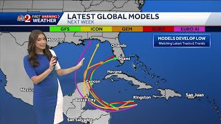 Invest 99L quickly organizing models show potential impacts to Florida next week [upl. by Anawad507]