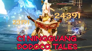 Genshin Impact  Ningguang C1 Dodoco Tales R5 Showcase Damage [upl. by Gnek]