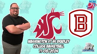 Washington State vs Bradley 11824 Free College Basketball Picks and Predictions  NCAAB Pick [upl. by Gamaliel]