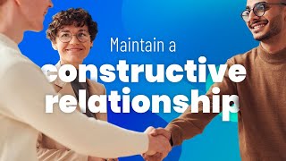 Maintain a constructive relationship with stakeholders [upl. by Euqinahs905]