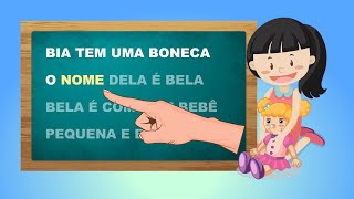 Aprendendo a ler frases Lição da letra B [upl. by Rosamund282]