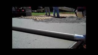 Grasscrete Void Grassed Parking  Roller Screeding [upl. by Hanahs]