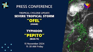 Press Conference STSOfelPHUsagi TyphoonPepitoPHManyi at 1130AM  November 15 2024Friday [upl. by Axia]