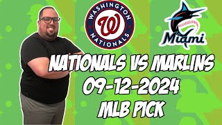 Washington Nationals vs Miami Marlins 91224 MLB Pick amp Prediction  MLB Betting Tips [upl. by Pega]