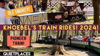 Knoebel’s Amusement Resort TRAIN RIDES 2024 Ole Smokey amp Pioneer Train [upl. by Ylrehs177]