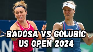 Paula Badosa vs Viktorija Golubic Full Highlights  US Open Tennis 2024 Round 1 HD [upl. by Zoa523]