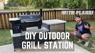 How to Build a DIY Grill Station  Outdoor Kitchen  Z Grills  Plans [upl. by Anikal]