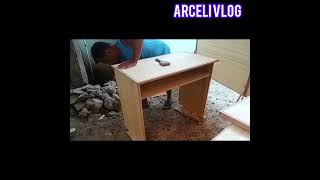 PART 3 FIRST COATING PAINT THE PLAYBOARD AND DESK ARCELI VLOG [upl. by Schmitz23]