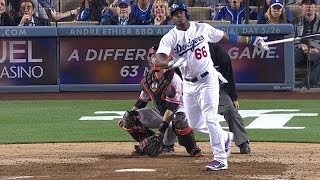 SFLAD Bumgarner and Puig exchange words after homer [upl. by Adnoyek]